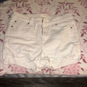 Women's White Denim Shorts